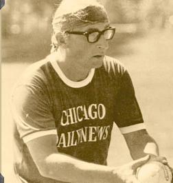 Mike Royko in Chicago Daily News jersey